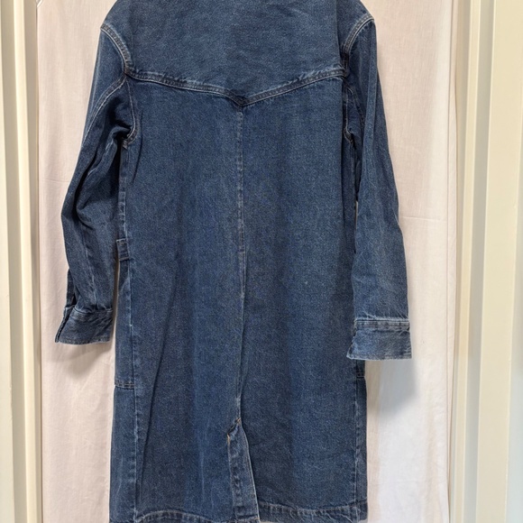 Long-sleeve button-up denim dress / duster - Picture 2 of 5